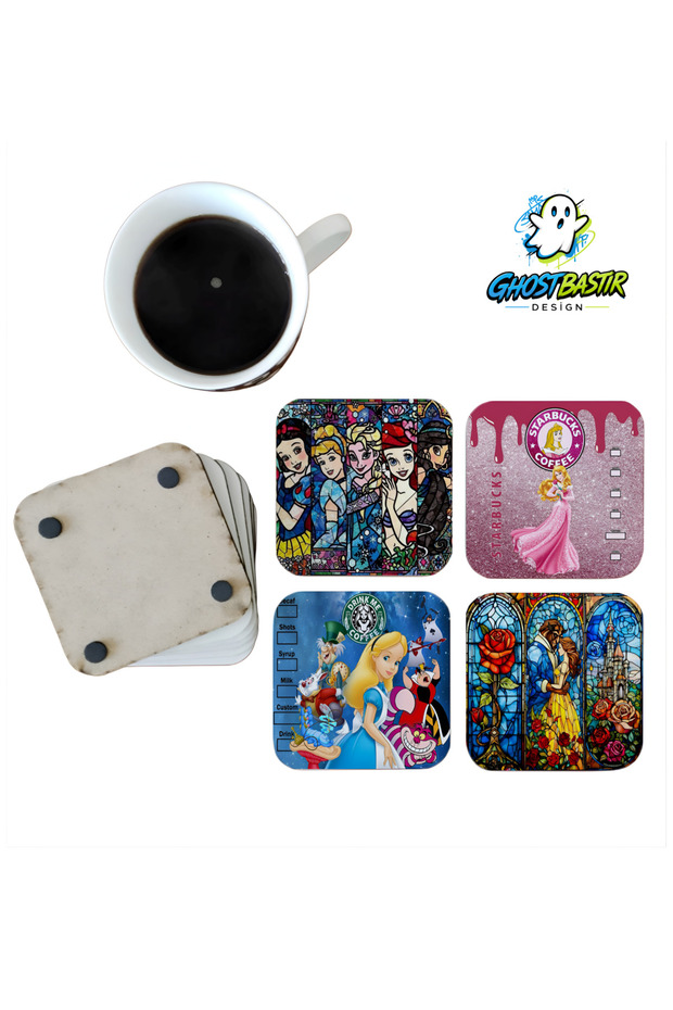 Disney Princess Decorative Wooden Coaster Set 0143