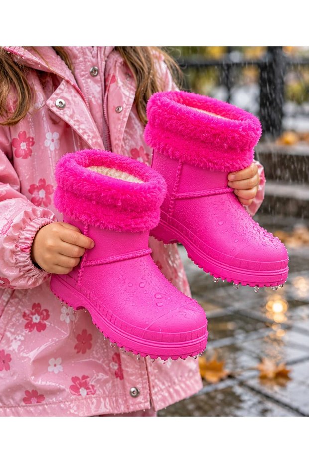 Koko Waterproof, Non-Slip, Fur-Lined, High-Top Girls' Eva Rain and Snow Boots.