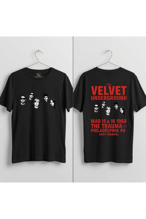Velvet Underground V3 Printed 100% Cotton Crew Neck T-Shirt.