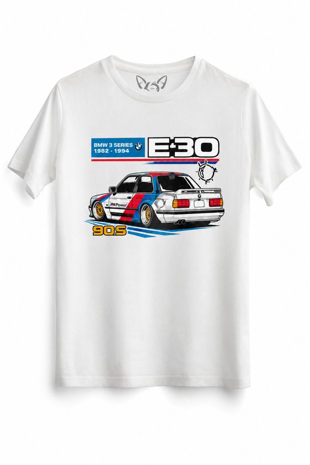 Bmw E30 90S Motorsport Dtg Printed T-Shirt