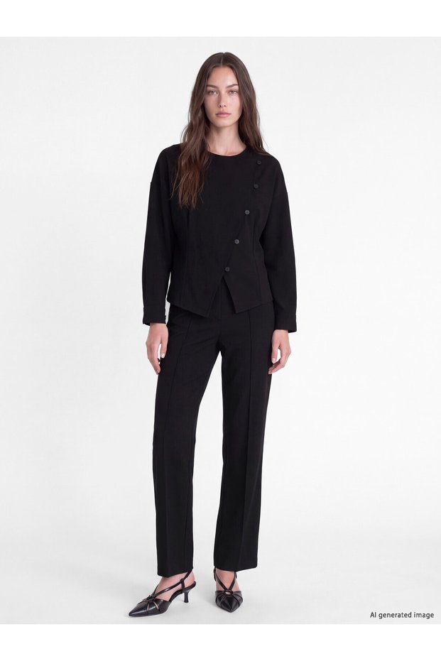 Peak New Season Black High-Waisted Women's Pants.