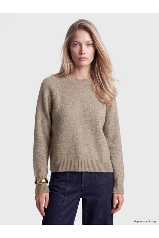 Rmz Gi̇yi̇m Farkiyla Zero Roba Collar Women's Knitwear Sweater