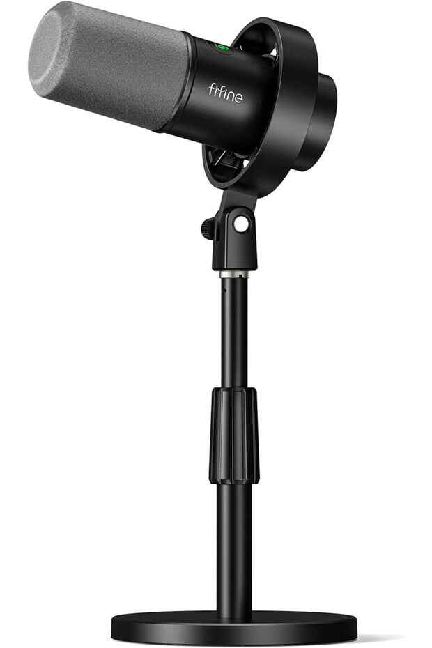 ميكروفون ديناميكي K668S XLR/USB للبودكاست مع حامل مكتبي