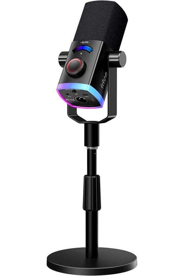 ميكروفون الألعاب AmpliGame AM8PROS1، مجموعة ميكروفون ديناميكي XLR/USB