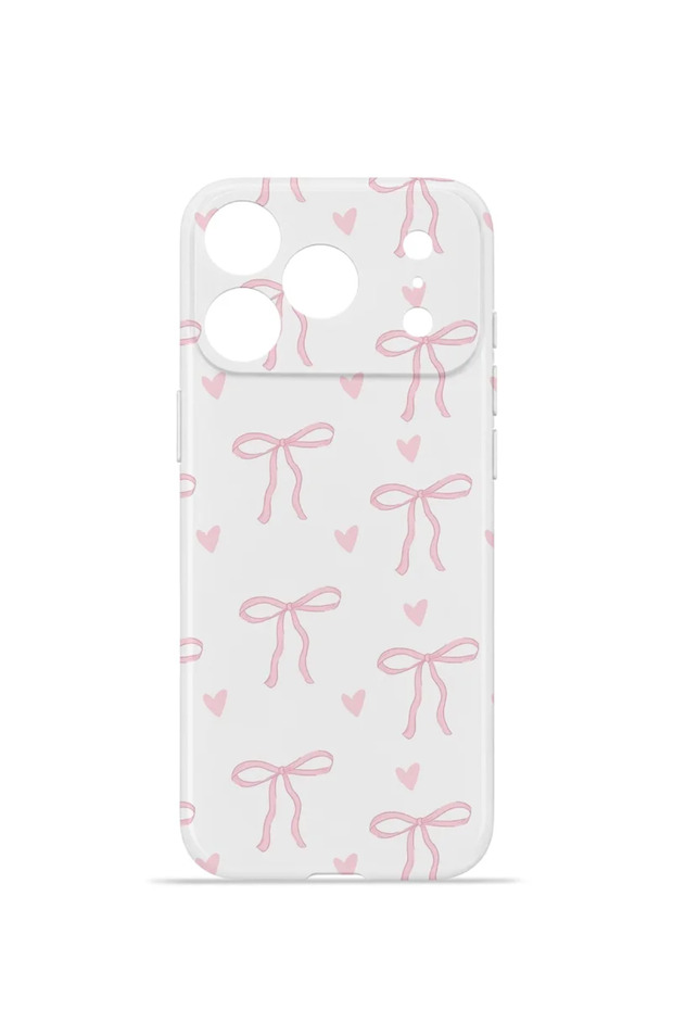 iPhone 17 Pro Max Vorian Camera Protective Case with Soft Pink Ribbons.