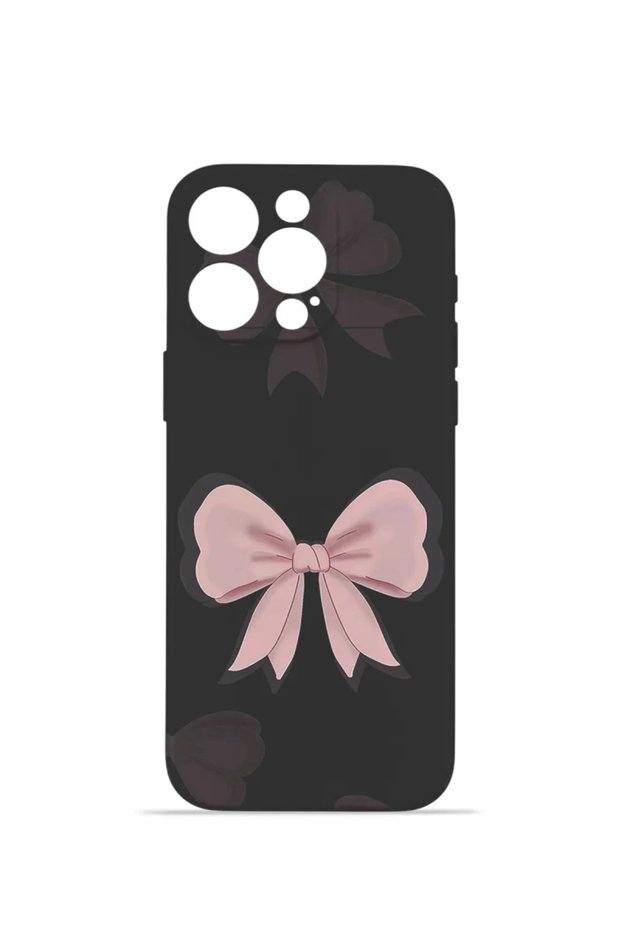 iPhone 12 Pro Vorian Camera Protective Case, Night Pink Bow.