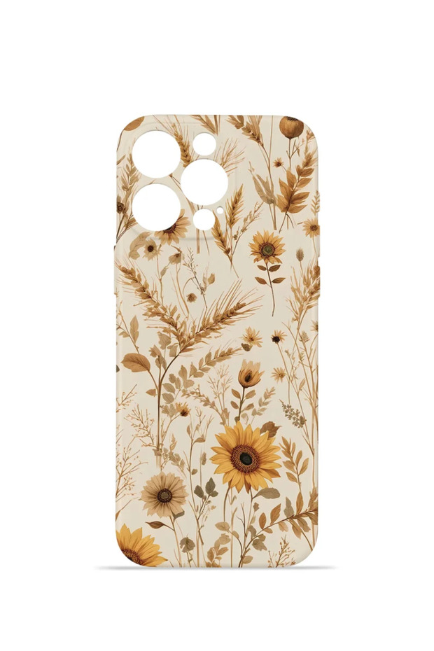 iPhone 16 Pro Vorian Mika Camera Protective Case, Sepia Wildflower Design.