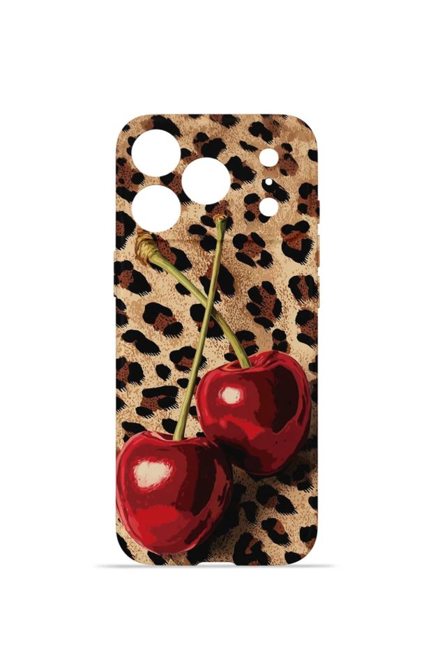 iPhone 17 Pro Max Vorian Mika Camera Protective Case, Leopard Cherry Design.