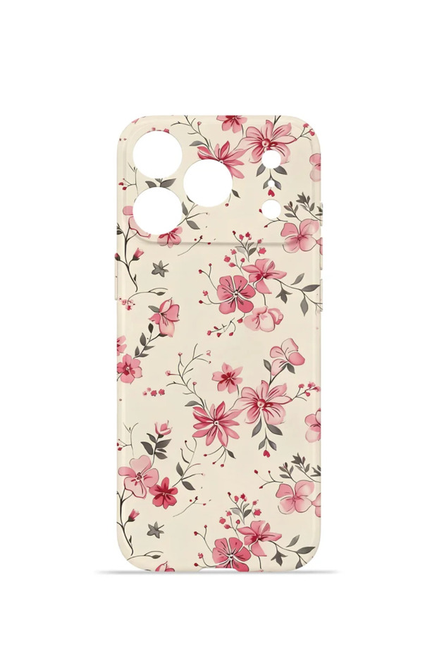 iPhone 18 Pro Vorian Camera Protective Case, Pink Wildflower Design.