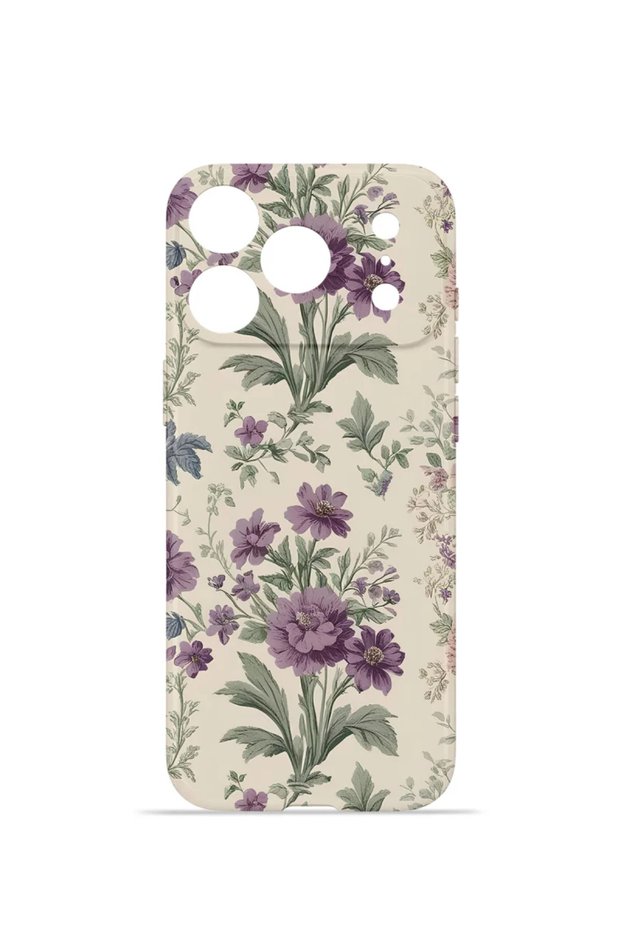 iPhone 17 Pro Vorian Camera Protective Case, Lavender Botanical Design.