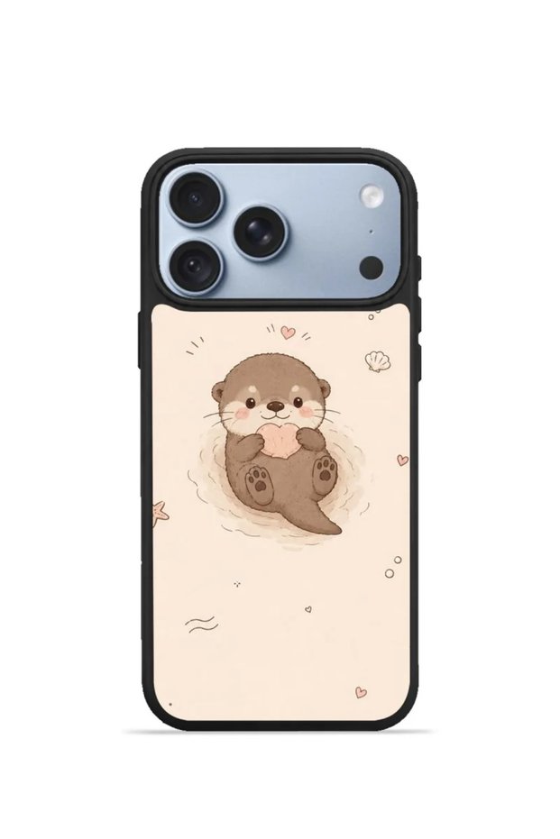 غطاء هاتف iPhone 18 Pro Max Vorian Black Hole، لون كريمي، بتصميم صغير لحيوان "السوميرو" المائي.