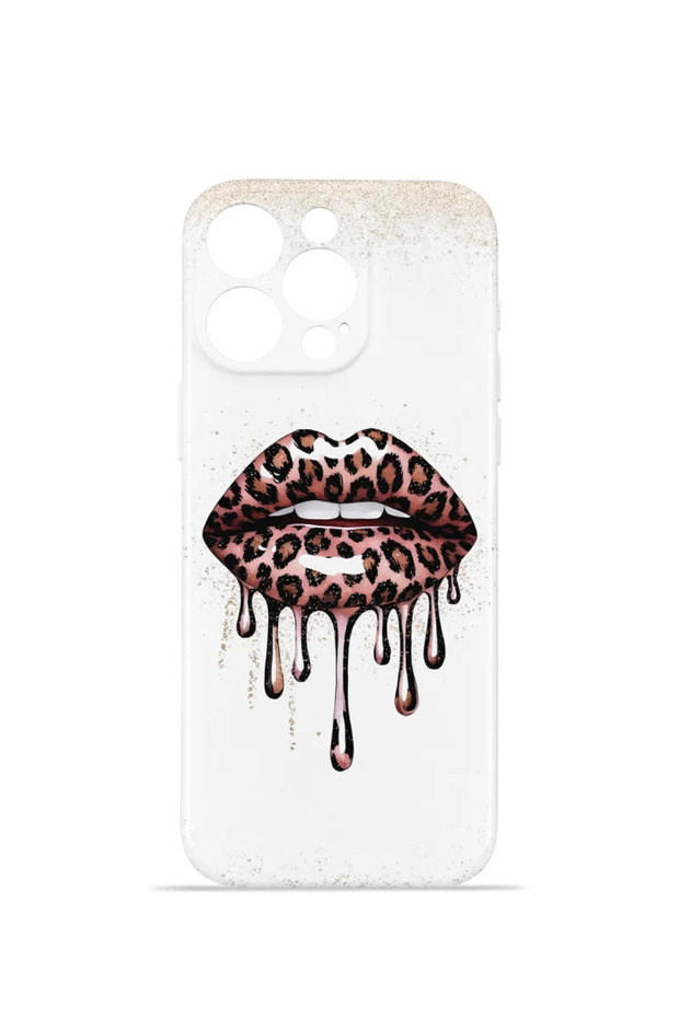 غطاء حماية للكاميرا لهاتف iPhone 13 Pro من Vorian Mika، بتصميم "دالينغ ليوبارد لاب" (Dropping Leopard Lip).