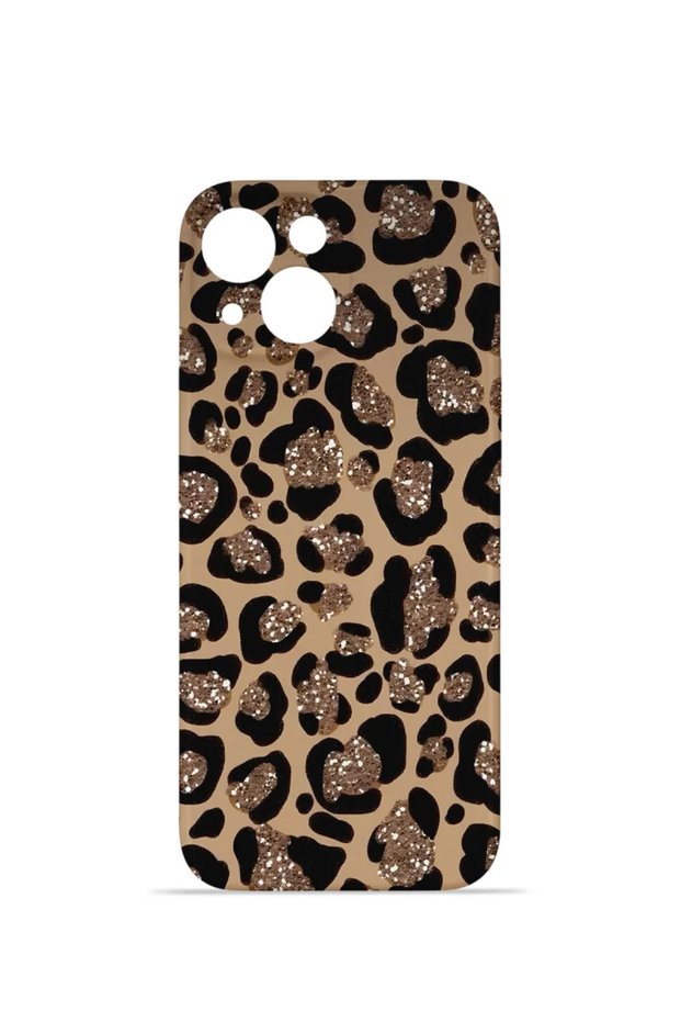 غطاء حماية للكاميرا من "فوريان ميكا" لهاتف iPhone 15 Plus، بتصميم فهد لامع.