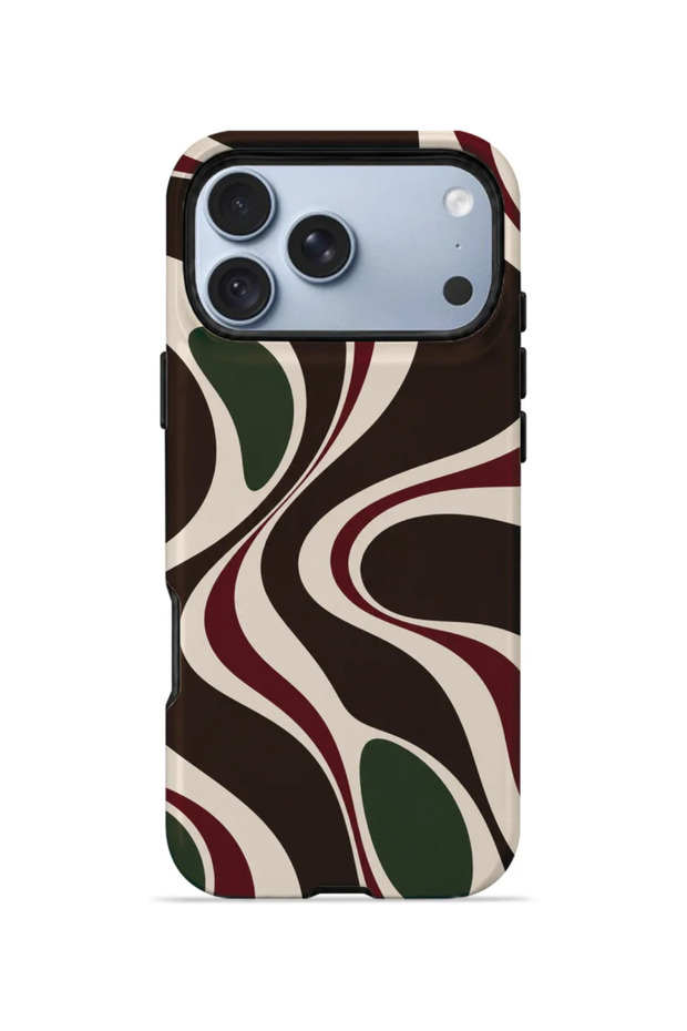 غطاء هاتف iPhone 18 Pro Vorian بتصميم مزدوج الطبقات ولون "إسبريسو فلو".