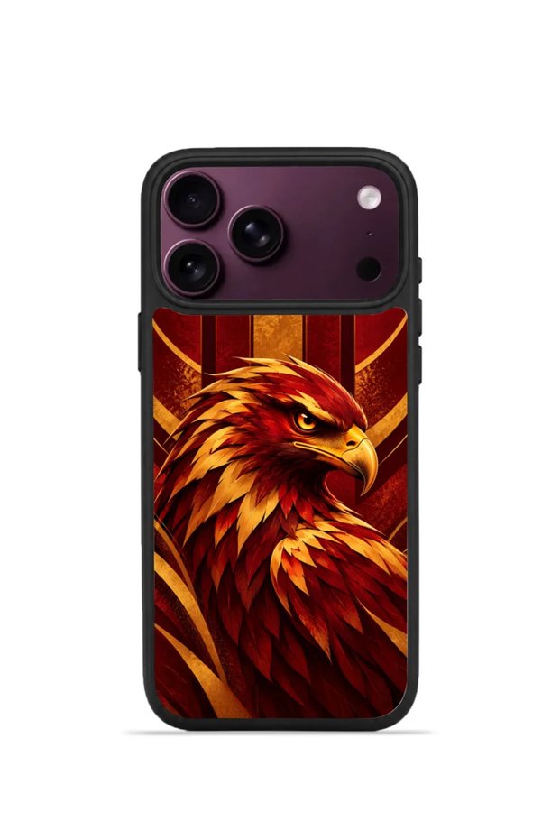iPhone 18 Pro Max Vorian Black Hole Case, Red Gold Eagle.