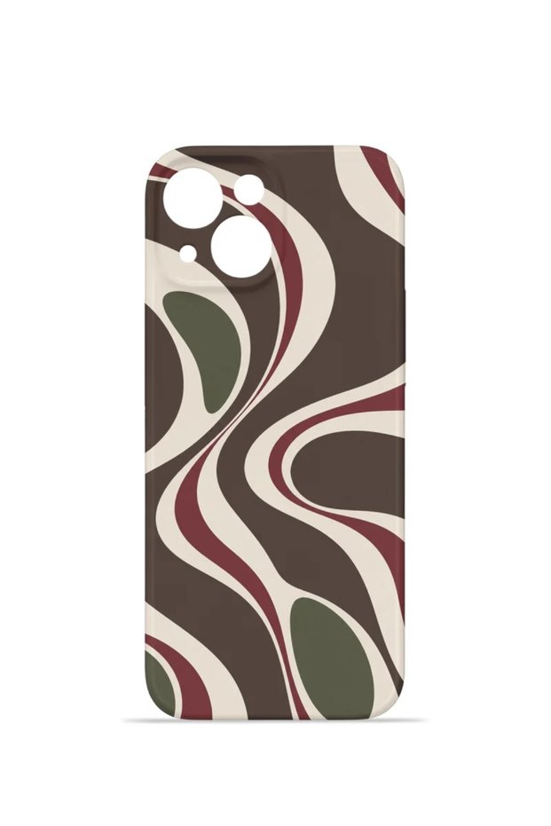 iPhone 15 Vorian Mika Camera Protective Case, Espresso Flow.