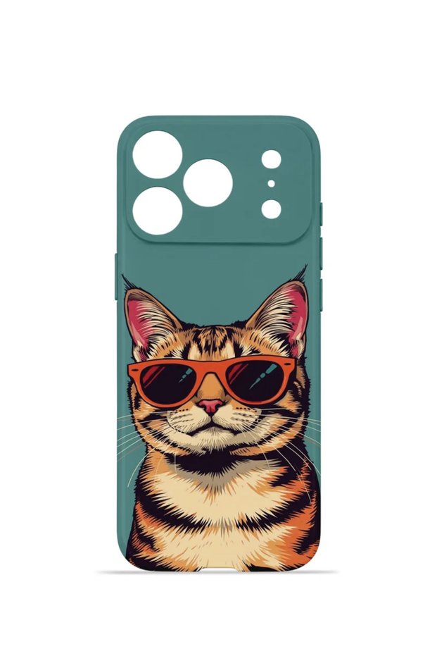 iPhone 18 Pro Max Vorian Camera Protective Case with Goggles, Cool Cat Design.