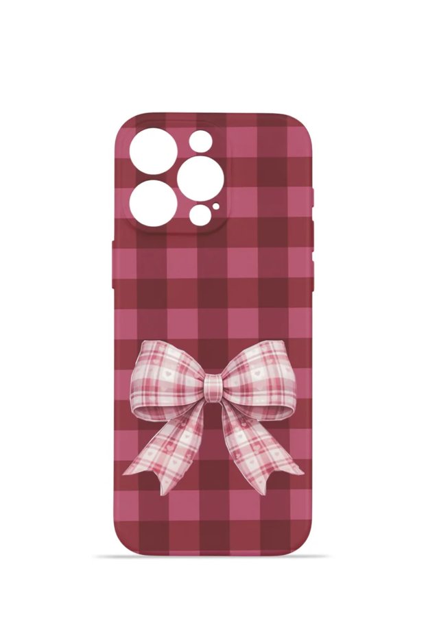 iPhone 12 Pro Vorian Mika Camera Protective Case with Cherry and Bow Design.