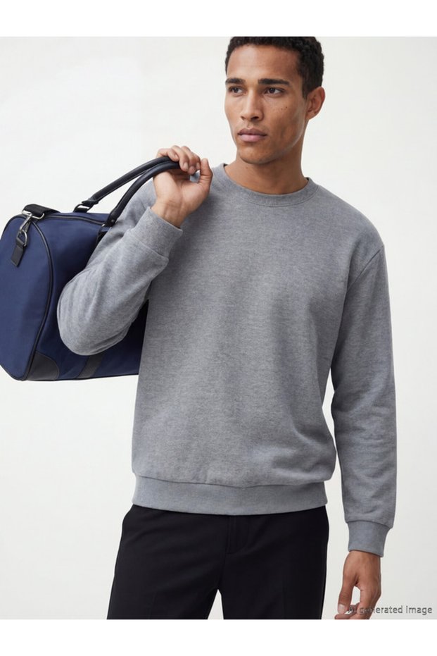 Rmz Gi̇yi̇m Farkiyla Zero Roba Collar Men's Sweatshirt