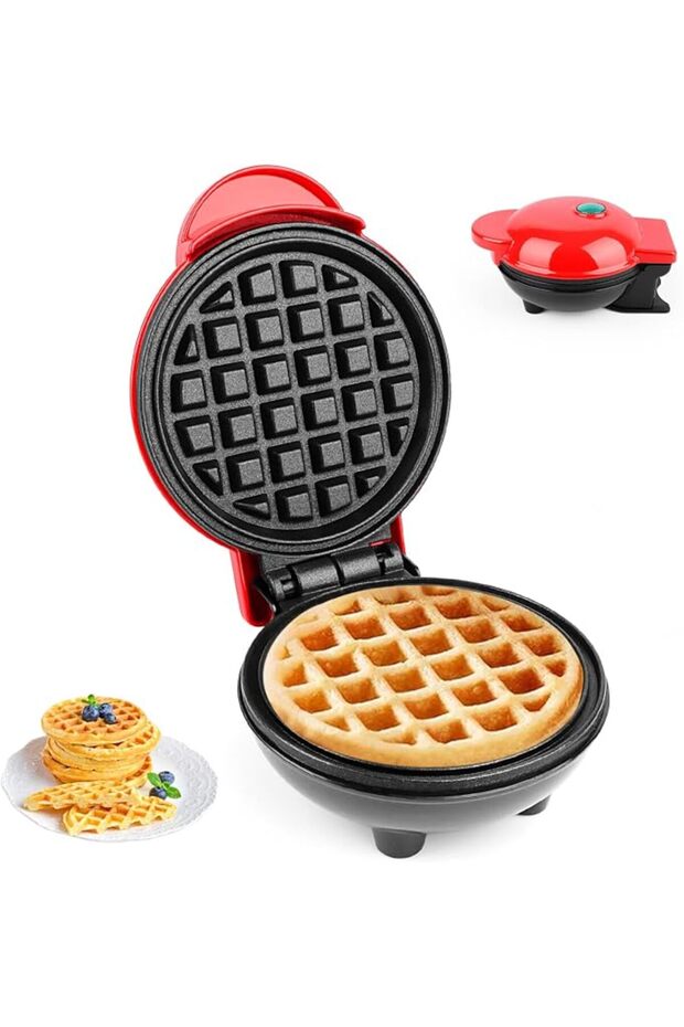 Mini Waffle Iron, Belgian Waffle Machine ø 10 cm,220 V | 350 W Small Waffle Maker Classic,Double Sid