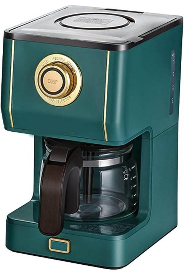 Filter Coffee Machine 5 Cups Drip Coffee Maker Reusable Filter for Coffee and Tea Retro Coffee M