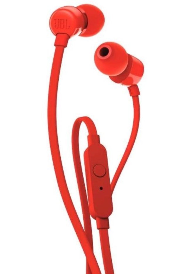 Căști stereo T110 cu microfon (roșu)