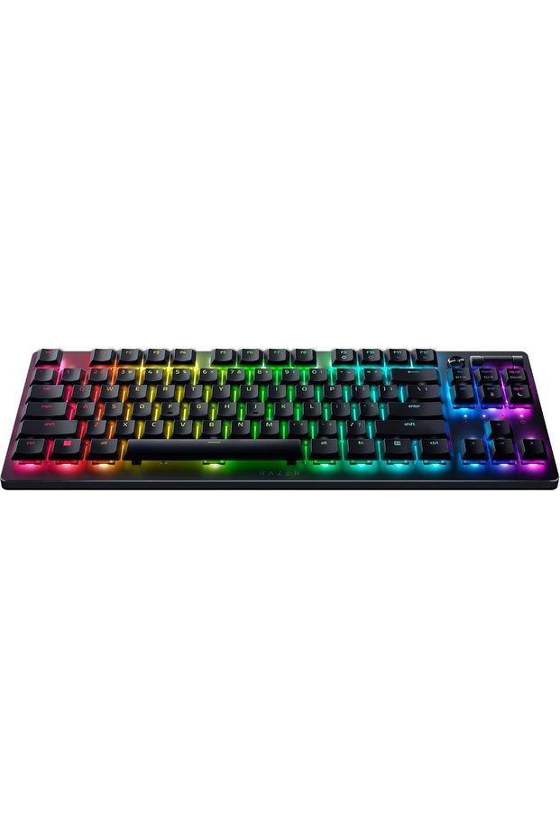 لوحة مفاتيح ألعاب لاسلكية DeathStalker V2 Pro TKL، مفاتيح بصرية منخفضة الارتفاع، تصميم أمريكي، مفاتيح خطية.