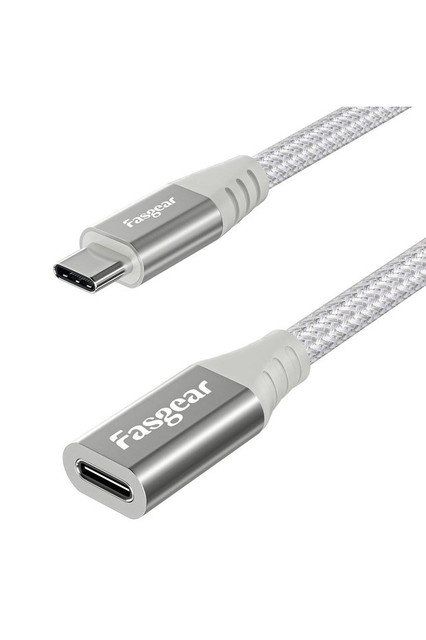 كابل تمديد USB C لشاحن Magsafe، نوع C 2.0 (3 أقدام، رمادي)