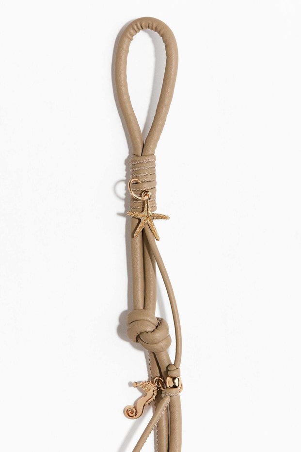 Embellished cord belt
