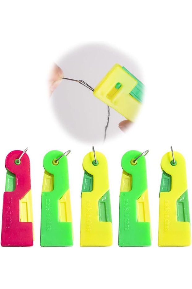 Colourful Automatic Sewing Needle Device Threader,Needle Threaders for Hand Sewing,Plastic Sewing Ma