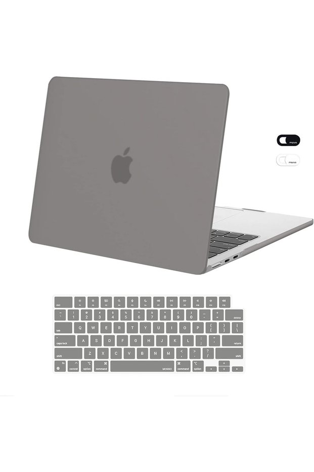 متوافق مع جهاز MacBook Air مقاس 13 بوصة، موديلات M5 وM4 وM3 وM2، لون رمادي.