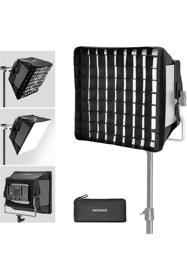 ناشر ضوء سوفت بوكس مُحسّن لـ NL660 RGB660 PRO II LED، لوحة إضاءة فيديو قابلة للطي مقاس 12.6 × 11.6 بوصة مع G