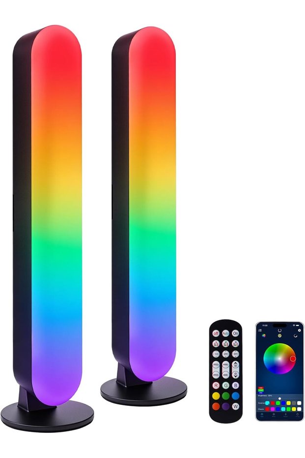 شريط إضاءة RGB، شريط إضاءة LED ذكي للغرفة، 16 مليون لون، ثلاثة أنماط للتحكم، مزامنة ديناميكية مع الموسيقى