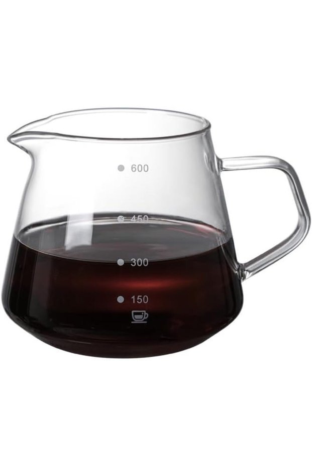 SERVER Glass Coffee Server 600ml (Transparent, 600)