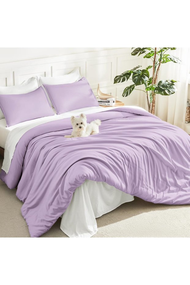 Lavender Twin XL Comforter Set, 2 Pieces Extra Long Dorm Bedding