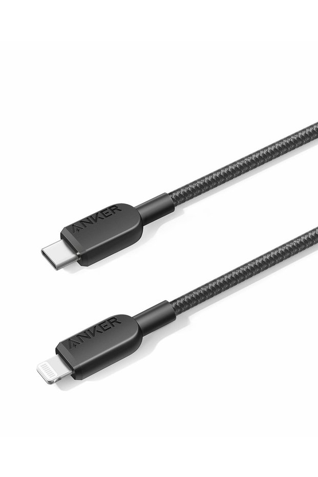 كابل USB-C إلى Lightning، حاصل على شهادة MFi (0.9 متر، أسود).