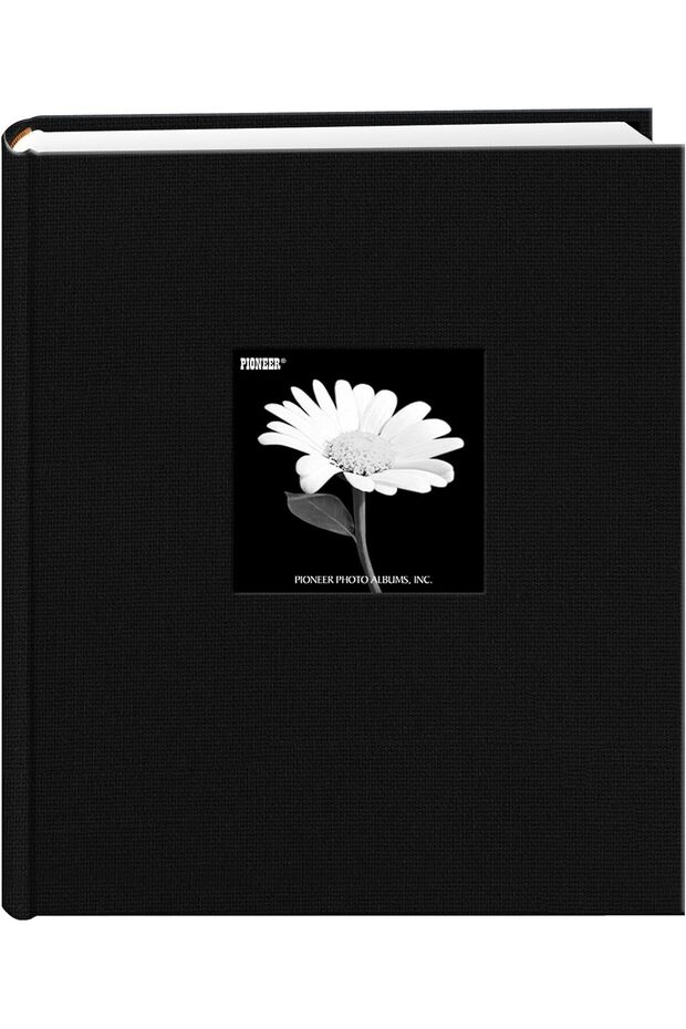 Fabric Frame Cover 200 Pockets Hold 5x7 s, Deep Black
