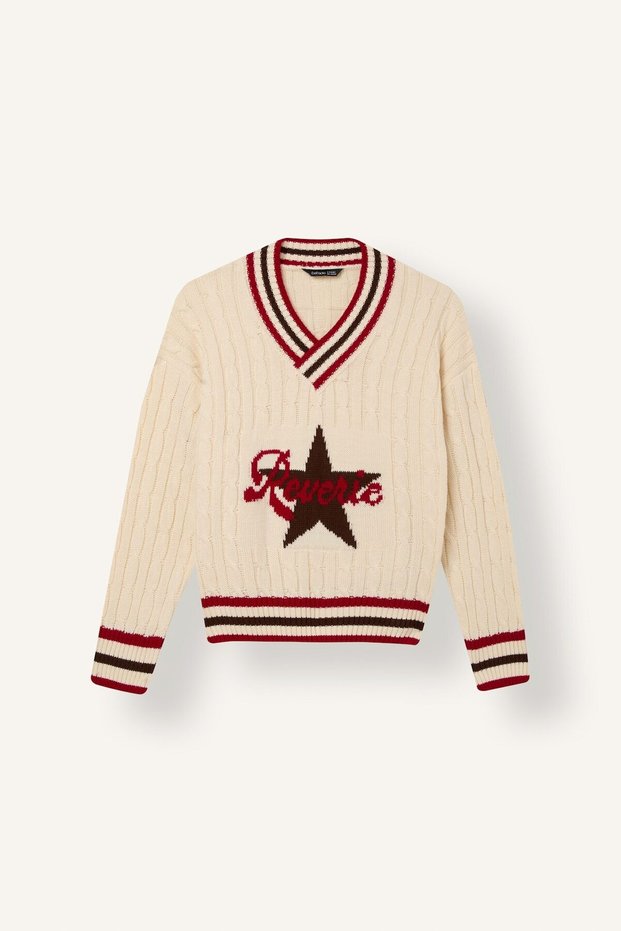 Relax Fit V-Neck Sweater for Girls I8382A826Wn