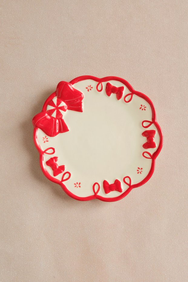 New Year Ribbon Tatlı Tabağı 14 cm