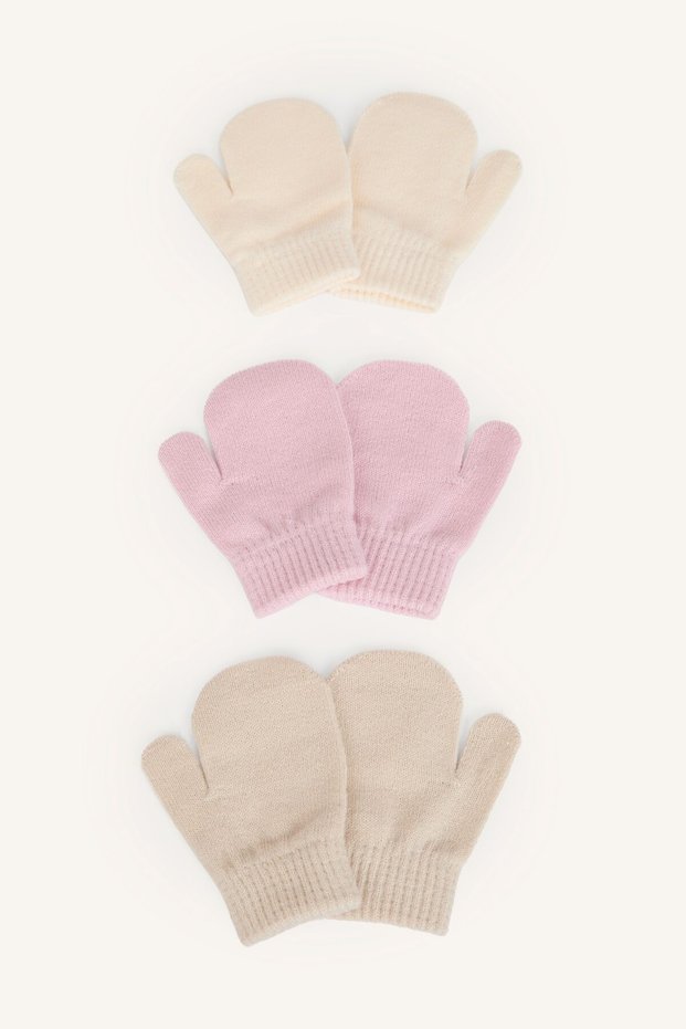 3-Ply Knit Gloves for Baby Girls I1122A526WN