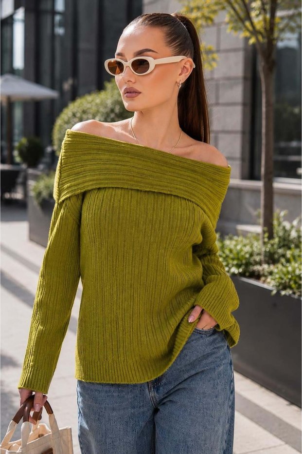 Women's Madonna Collar Knit Sweater Cty-Şml-265013
