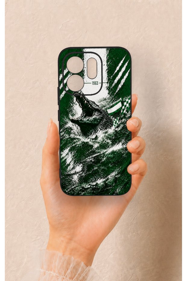 Vivo V70 5g Compatible Green Crocodile-Themed Patterned Silicone Case.
