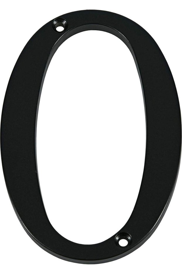 Distinctions 843140 Black Flush-Mount 4-Inch House Number 0
