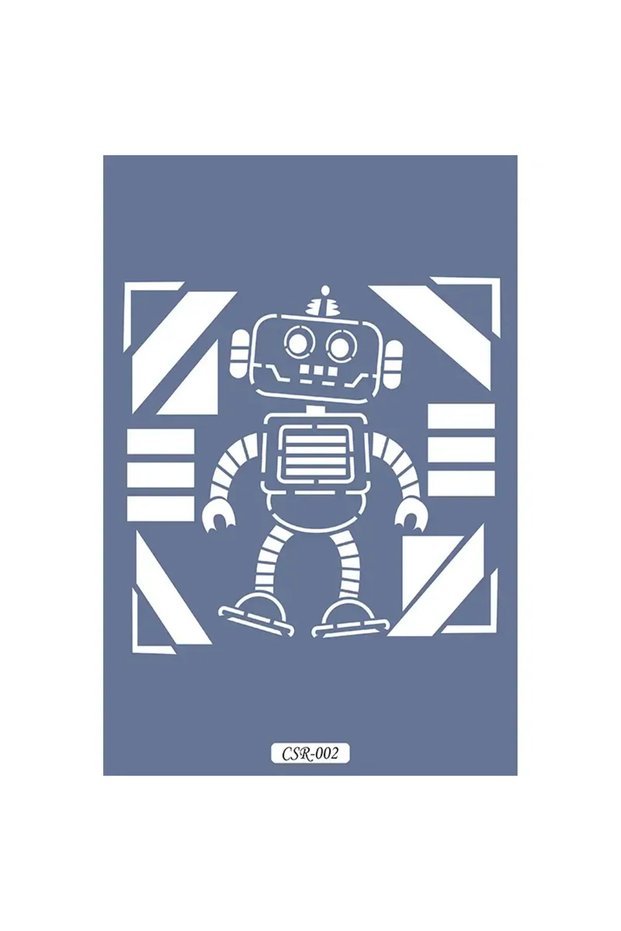 Cute Robots Kids' Stencil 25x25 cm CSR02