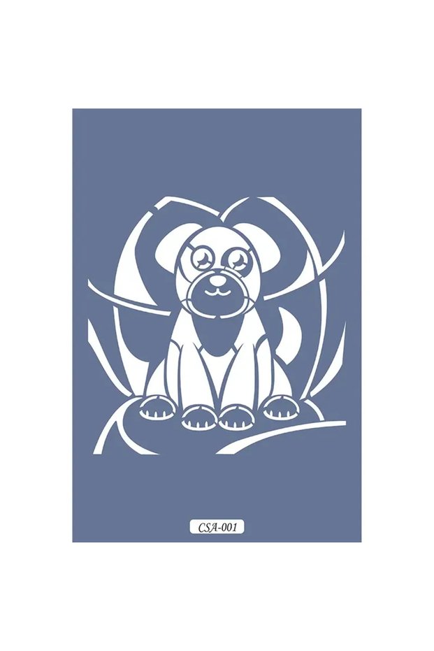 Dog Figure Children's Stencil 15X15Cm Csa01