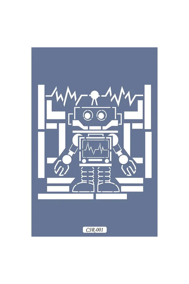 Cute Robots Kids' Stencil 25x25cm CSR01