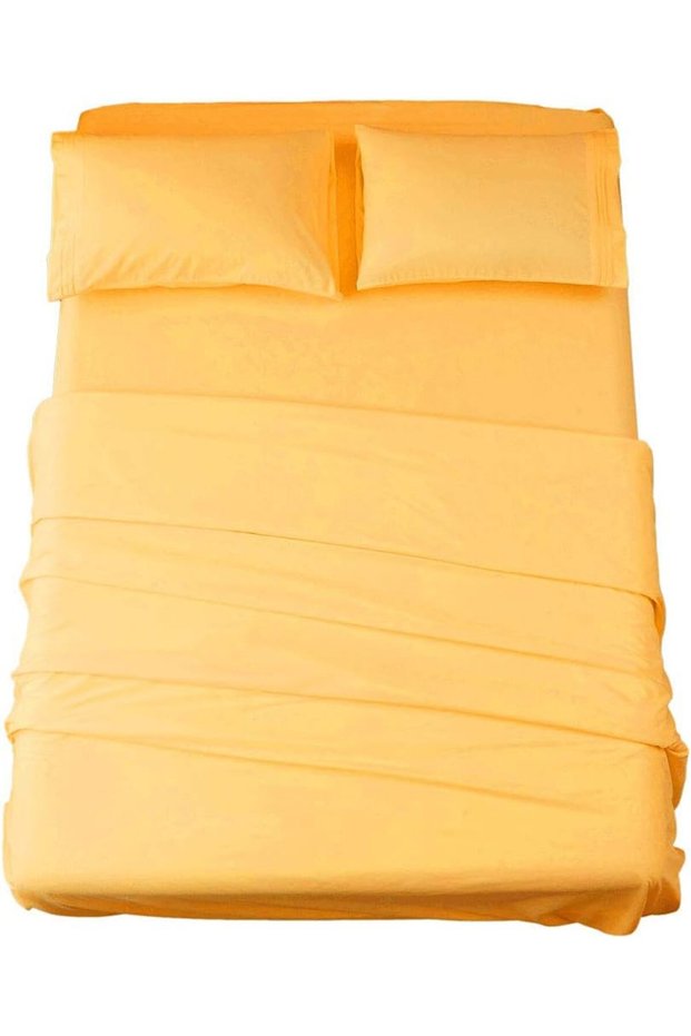 Bed Sheet Set Super Soft Microfiber Sheets,4PC,Cal King Size