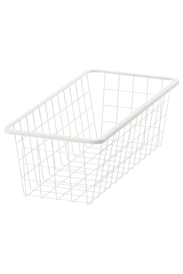 JONAXEL Wire basket - white 25x51x15 cm