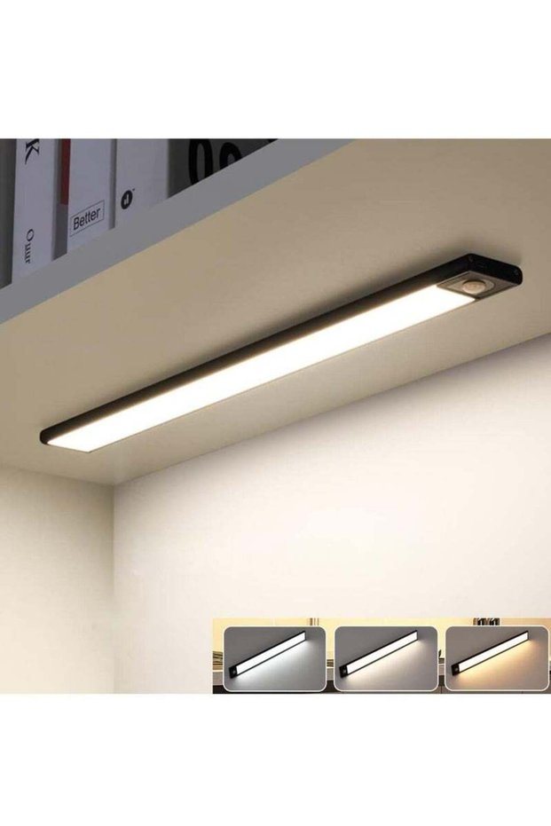 مصباح خزانة مزود بمستشعر حركة وشريط مغناطيسي، مصباح LED لاسلكي يعمل بمنفذ USB، يمكن تثبيته على الأسطح.