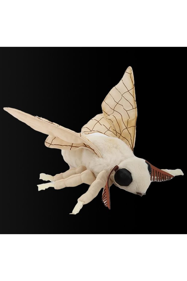 E Cute Insect Silkworm Rosy Maple Moth Plush Toys Fidelity Luna Moth Plushie Insect Lifelike Hyaloph
